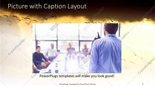 Picture with Caption presentation slide layout