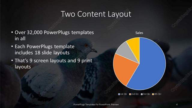 Two Content presentation slide layout