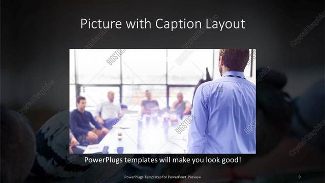 Picture with Caption presentation slide layout