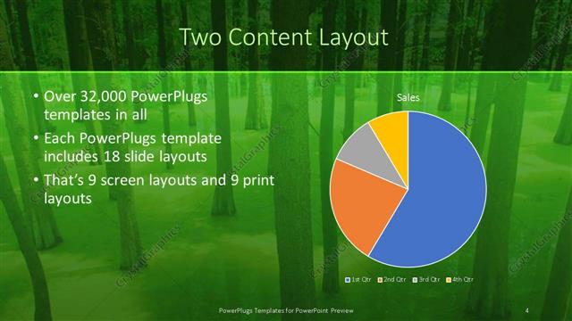 Two Content presentation slide layout