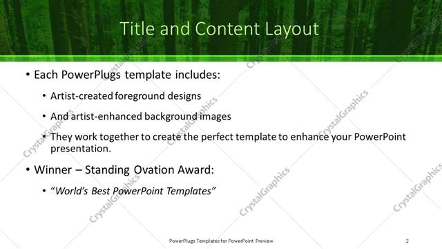 Title and Content presentation slide layout
