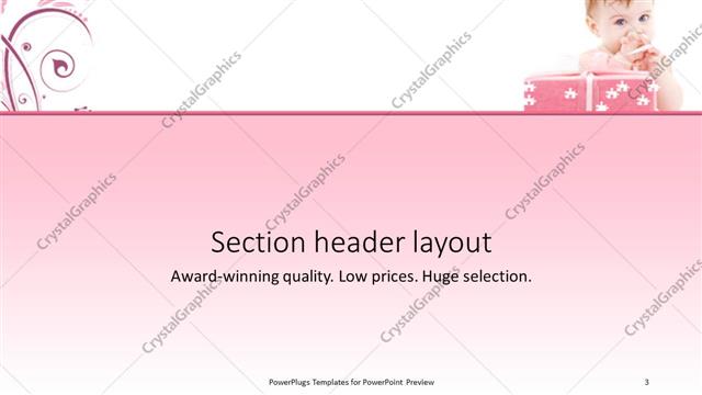 Section Header presentation slide layout