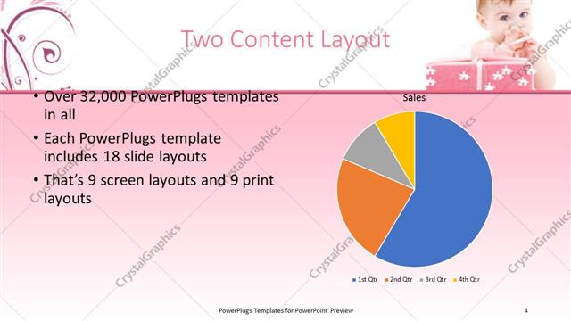 Two Content presentation slide layout