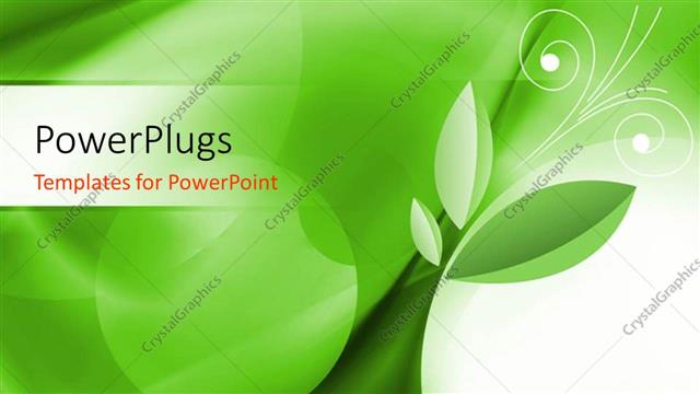  Presentation with artistic - A floral background with greenish color