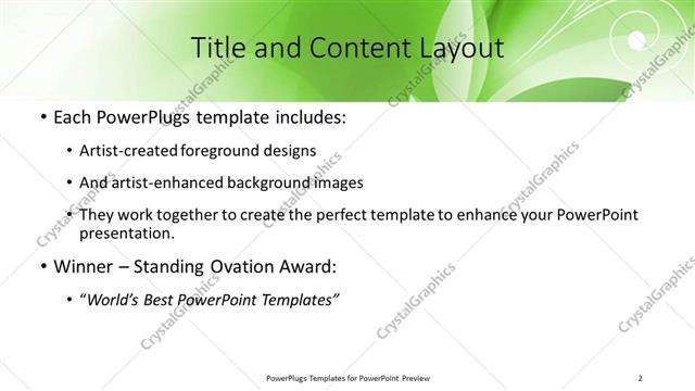 Title and Content presentation slide layout