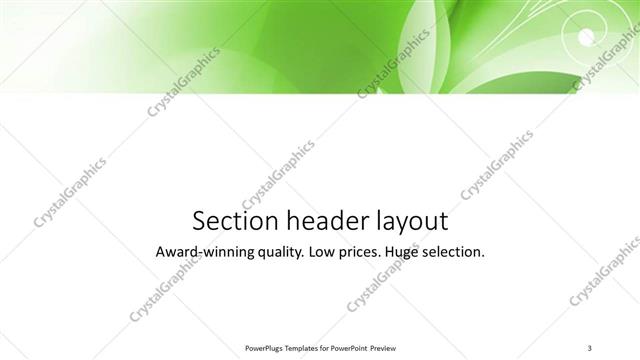 Section Header presentation slide layout