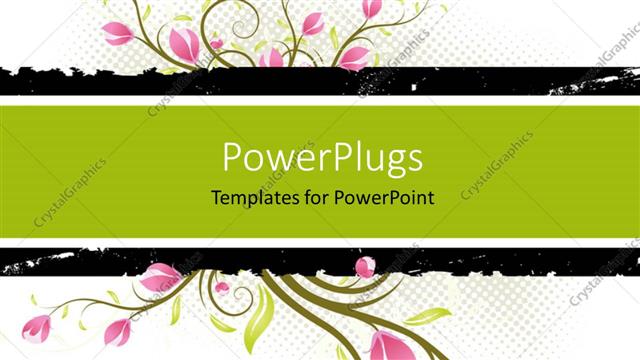  Presentation with floral - A floral background with a place for text