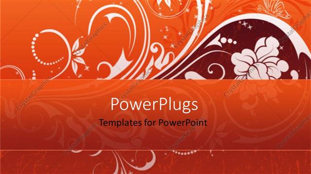  Presentation with floral abstract - A floral background with place for text