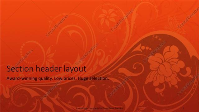 Section Header presentation slide layout