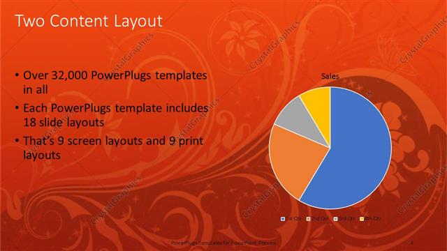 Two Content presentation slide layout