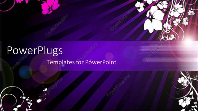  Presentation with floral - A floral background with a place for text