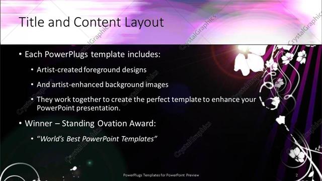 Title and Content presentation slide layout