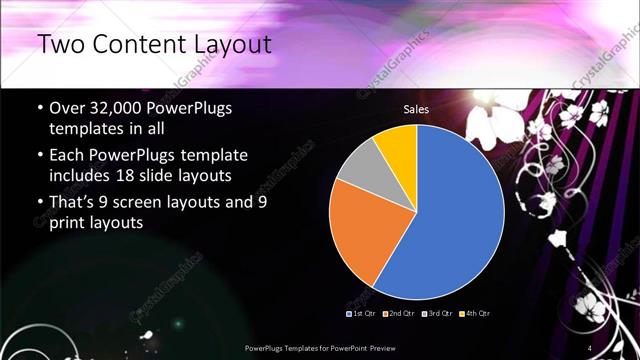 Two Content presentation slide layout