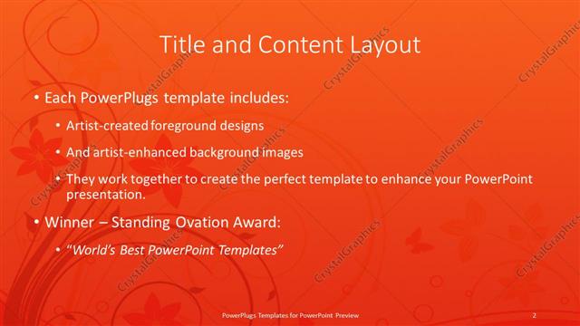 Title and Content presentation slide layout