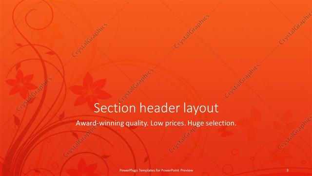 Section Header presentation slide layout