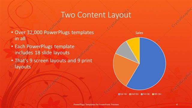 Two Content presentation slide layout