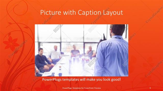 Picture with Caption presentation slide layout