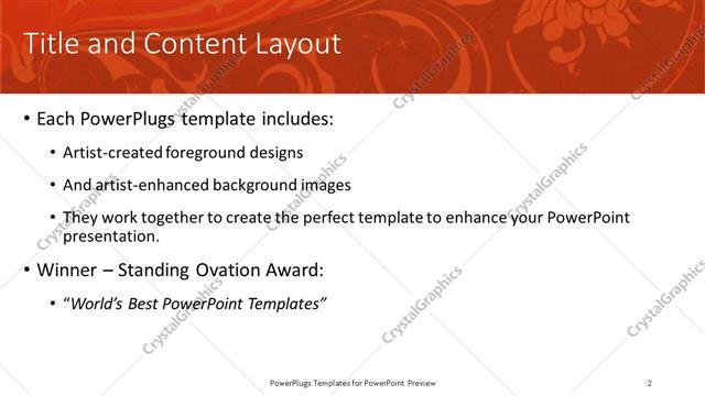 Title and Content presentation slide layout