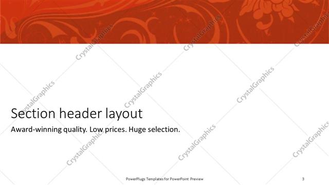 Section Header presentation slide layout