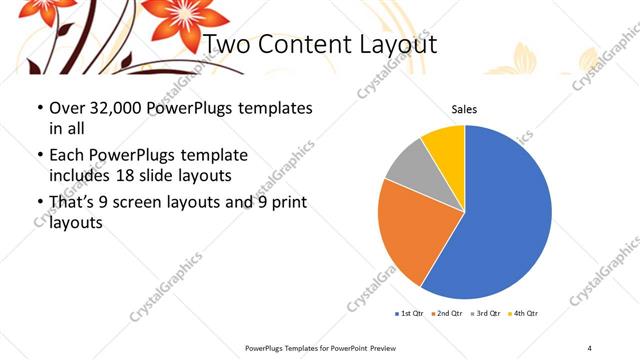 Two Content presentation slide layout