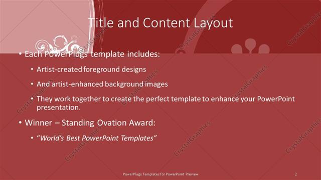 Title and Content presentation slide layout