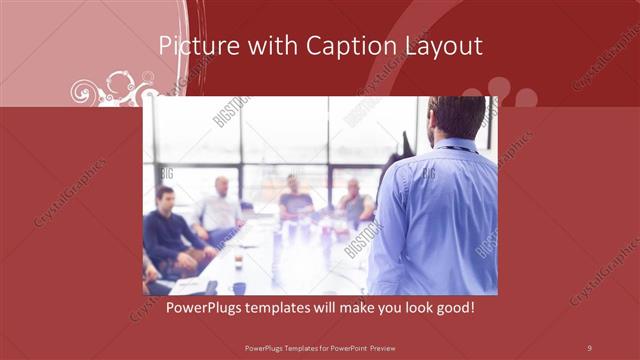 Picture with Caption presentation slide layout