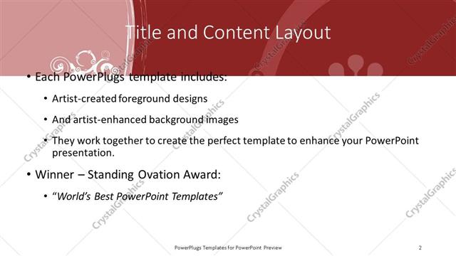 Title and Content presentation slide layout