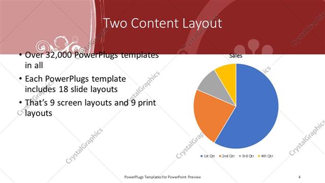 Two Content presentation slide layout