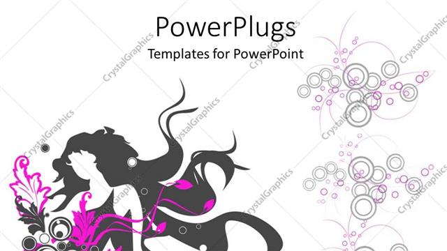  Presentation with floral - A floral background with white background