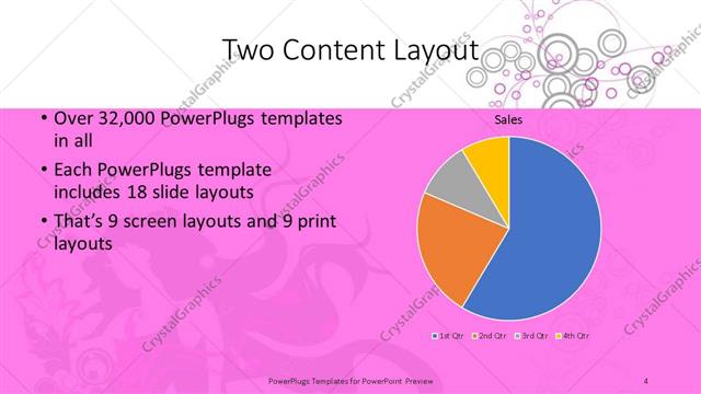 Two Content presentation slide layout