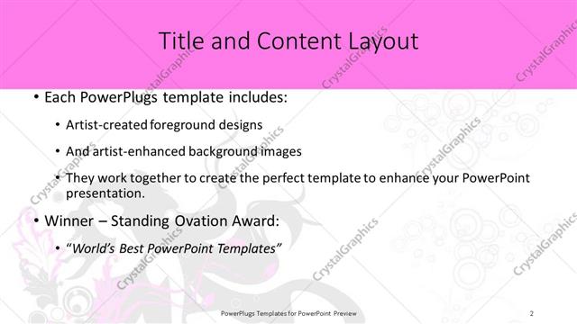 Title and Content presentation slide layout