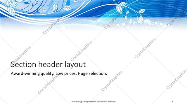 Section Header presentation slide layout