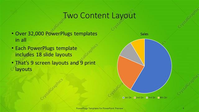 Two Content presentation slide layout