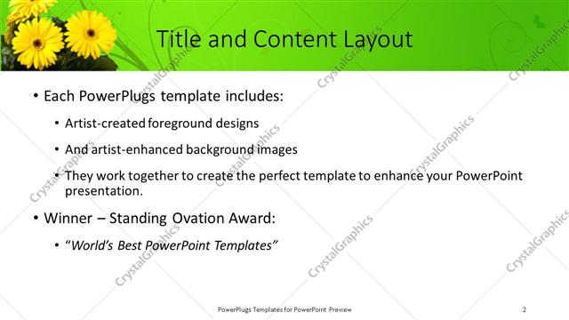 Title and Content presentation slide layout