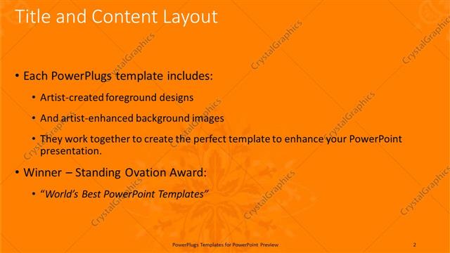 Title and Content presentation slide layout