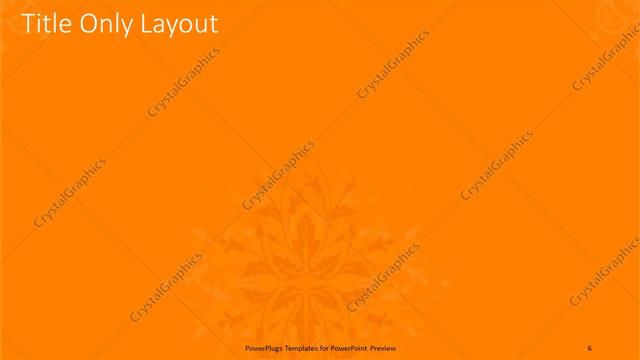 Title Only presentation slide layout