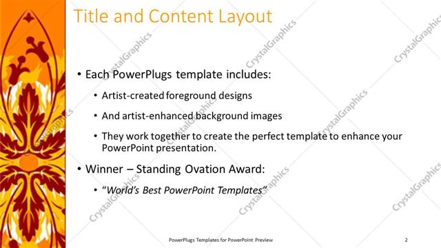 Title and Content presentation slide layout