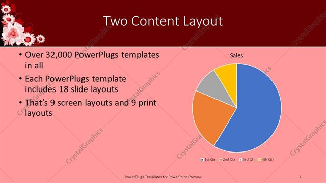 Two Content presentation slide layout
