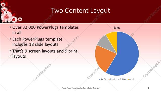Two Content presentation slide layout