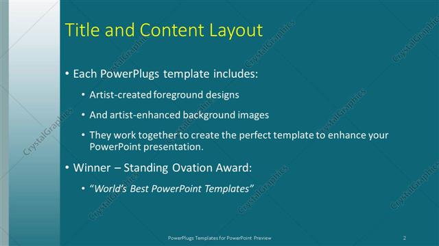 Title and Content presentation slide layout