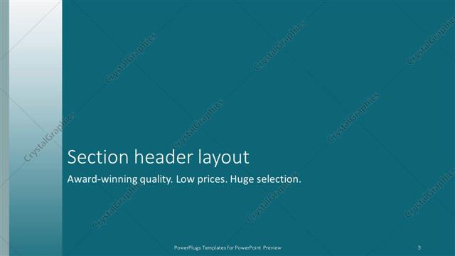 Section Header presentation slide layout