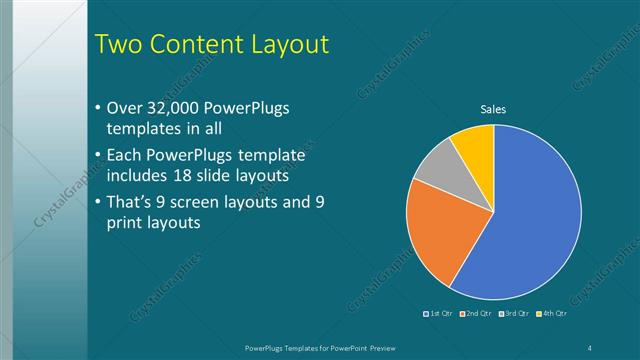 Two Content presentation slide layout