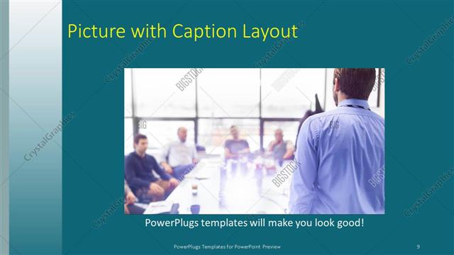 Picture with Caption presentation slide layout