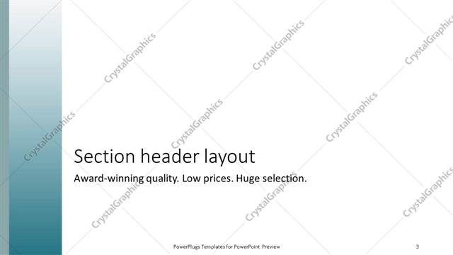 Section Header presentation slide layout