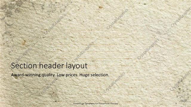 Section Header presentation slide layout