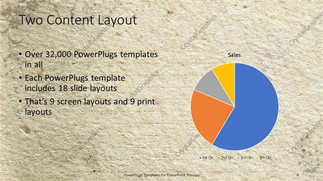 Two Content presentation slide layout