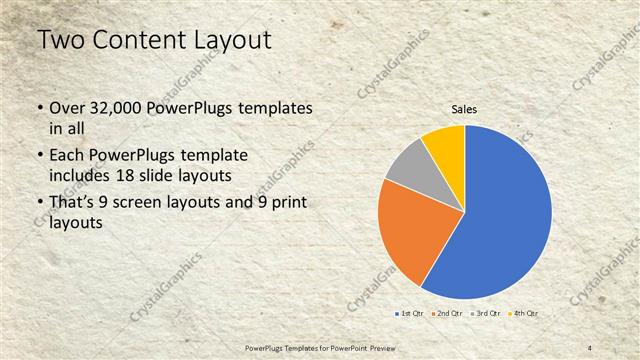 Two Content presentation slide layout