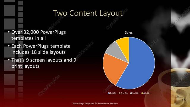 Two Content presentation slide layout