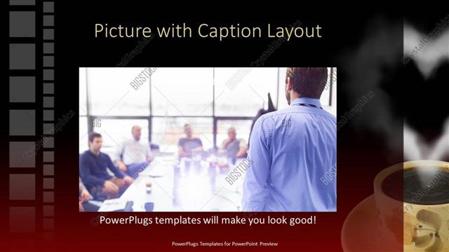 Picture with Caption presentation slide layout