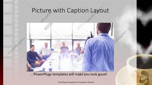Picture with Caption presentation slide layout